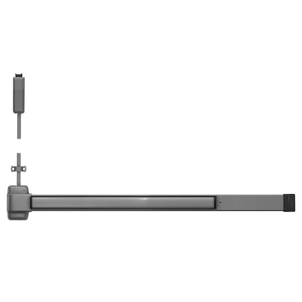 Grade 1 Surface Vertical Rod Exit Bar, 48-in Device, Fits 84-in Door, Exit Only, Less Bottom Rod, He